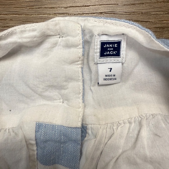 Janie and Jack Girls Aerin Linen Blend Maxi Dress Halter Eyelet Ruffle Size 7 - Picture 4 of 10